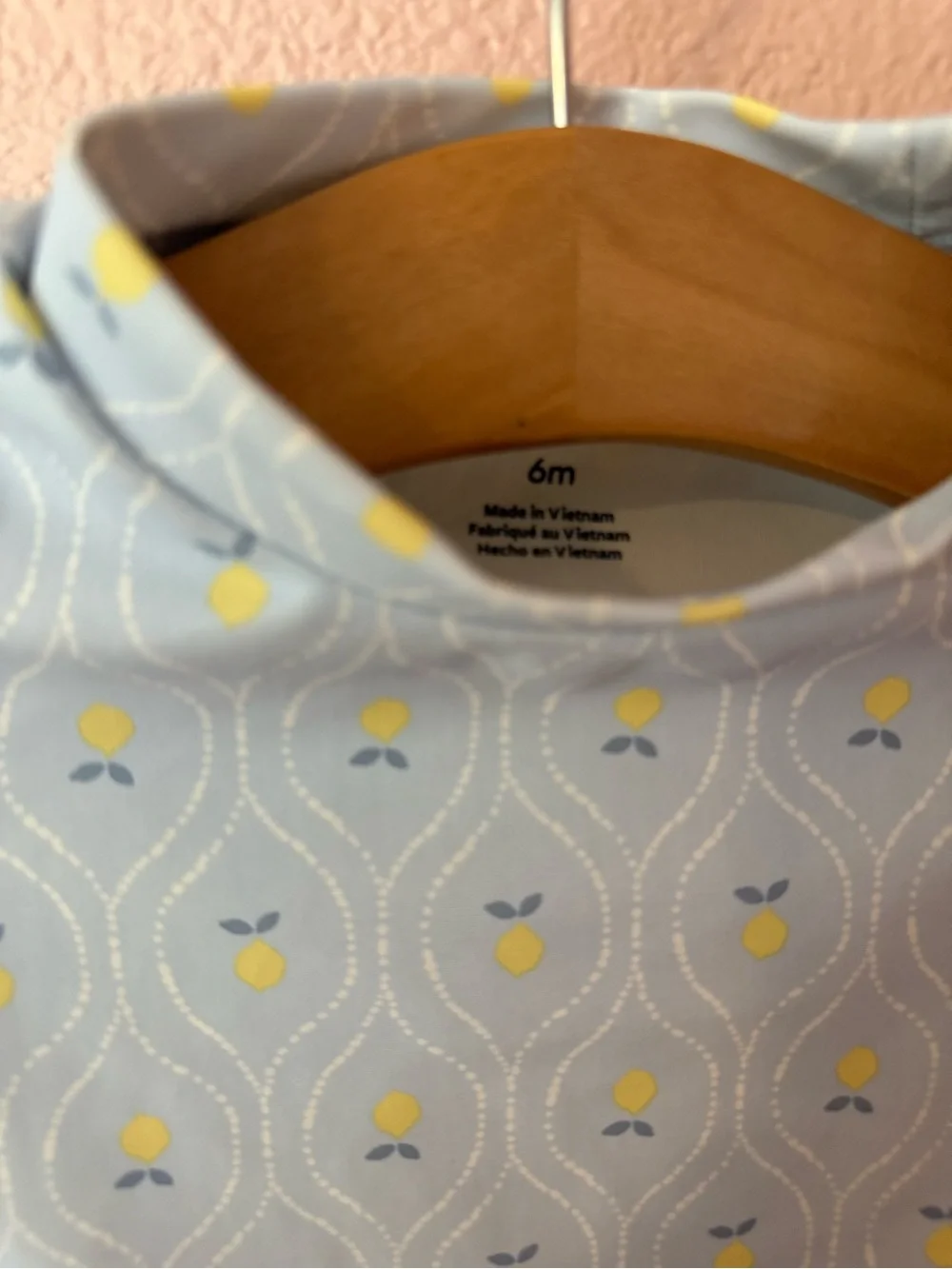 NWT Carter's Light Blue Lemon Print Long Sleeve Rash Guard & Bikini Bottoms